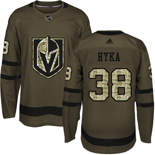 Adidas Golden Knights #38 Tomas Hyka Green Salute to Service Stitched NHL Jersey - Click Image to Close
